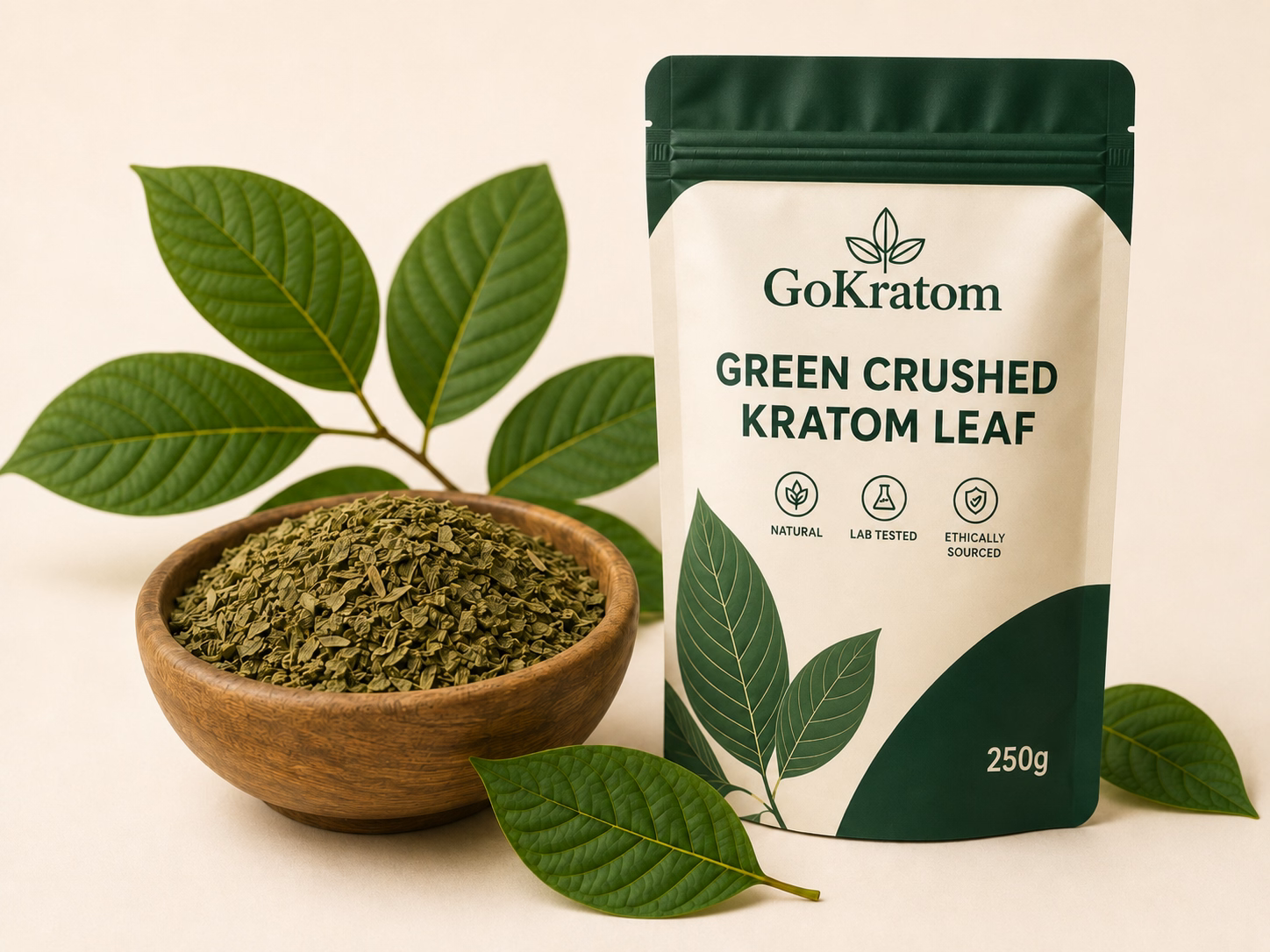 Green Crushed Kratom Leaf
