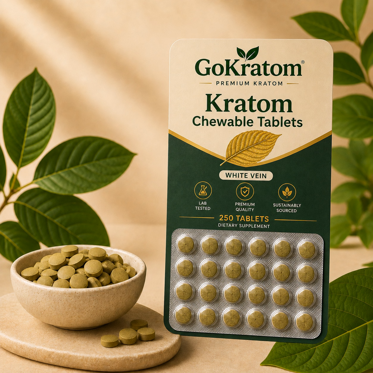 White Kratom Leaf Tablets