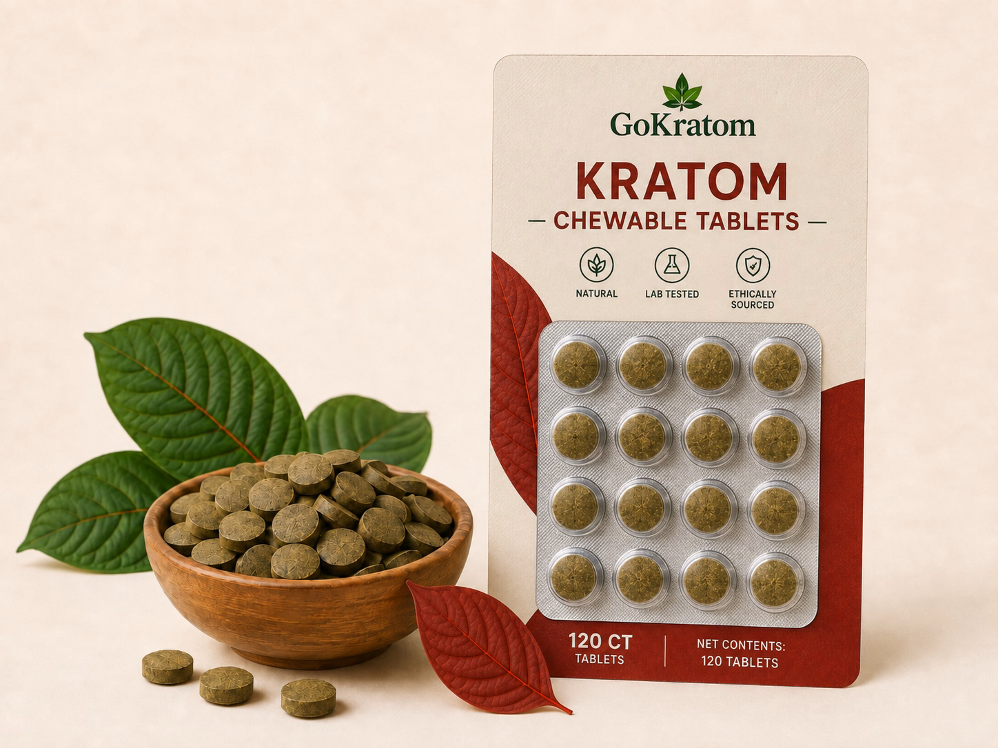 Red Kratom Leaf Tablets